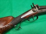 Outstanding Antique European SXS Double Barrel Pinfire Shotgun 16 Bore w Magnificent Carved Stock - 3 of 15