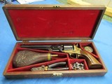 Cased 1851 Navy Colt Percussion Revolver with Accessories Pietta 1973 NICE 36Cal