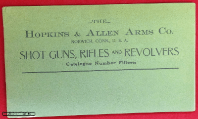 Hopkins & Allen Arms Co., Catalogue Number Fifteen, 1913