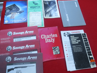 Firearm Manuals, Brochures, Owners Manuals, etc
