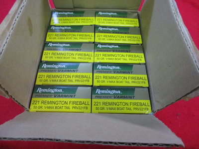 221 Remington Fireball, Premier Varmint, 50 gr V-Max Boat Tail, Full Case - Image 2 of 10