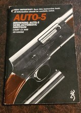 BROWNING AUTO 5 BOOKLET - 1 of 1