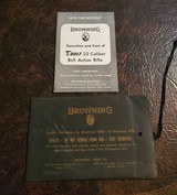 BROWNING T-BOLT .22 CALIBER BOOKLET - 1 of 3