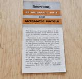 BROWNING .22 AUTOMATIC RIFLE & AUTOMATIC PISTOLS POCKET ADVERTISEMENT - 1 of 4