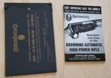 BROWNING AUTOMATIC HIGH-POWER RIFLE BOOKLET - 1 of 2