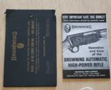 BROWNING AUTOMATIC HIGH-POWER RIFLE BOOKLET - 1 of 2