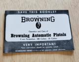 BROWNING AUTOMATIC PISTOLS BOOKLET - 1 of 2