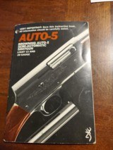 BROWNING AUTO-5 LIGHT 12 AND 20GA MANUAL - 1 of 5