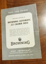 INTRODUCTION TO .22 AUTOMATIC RIFLE AND
BROWNINGN AUTOMATIC .22 RIFLE MANUAL - 7 of 10