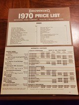1970 BROWNING PRICE LIST - 1 of 2