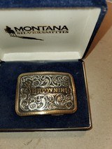 VINTAGE BROWNING BELT BUCKLE SILVER WITH GOLD PLATING - 3 of 6