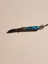 TINY TURQUOISE BROWNING KNIFE NECKLACE - 6 of 9