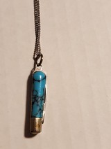 TINY TURQUOISE BROWNING KNIFE NECKLACE - 3 of 9