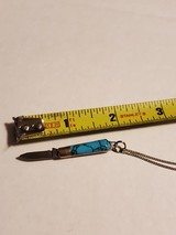 TINY TURQUOISE BROWNING KNIFE NECKLACE - 8 of 9