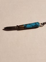 TINY TURQUOISE BROWNING KNIFE NECKLACE - 7 of 9