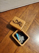TINY TURQUOISE BROWNING KNIFE NECKLACE - 1 of 9