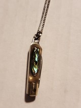 TINY ABALONE FOLDING KNIFE NECKLACE BY BROWNING - 1 of 7