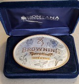 BROWNING 125 ANNIVERSARY BELT BUCKLE BY MONTANA SILVERSMITHS - 1 of 8