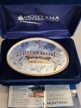 BROWNING 125 ANNIVERSARY BELT BUCKLE BY MONTANA SILVERSMITHS - 5 of 8