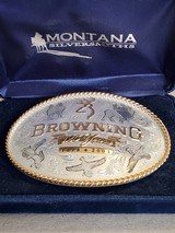 BROWNING 125 ANNIVERSARY BELT BUCKLE BY MONTANA SILVERSMITHS - 3 of 8