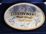 BROWNING 125 ANNIVERSARY BELT BUCKLE BY MONTANA SILVERSMITHS - 4 of 8