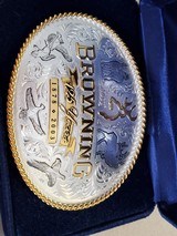 BROWNING 125 ANNIVERSARY BELT BUCKLE BY MONTANA SILVERSMITHS - 7 of 8