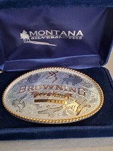 BROWNING 125 ANNIVERSARY BELT BUCKLE BY MONTANA SILVERSMITHS - 8 of 8