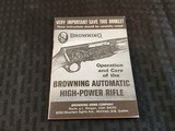 Browning BAR Booklet