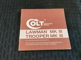 Colt Lawman/Trooper Booklet