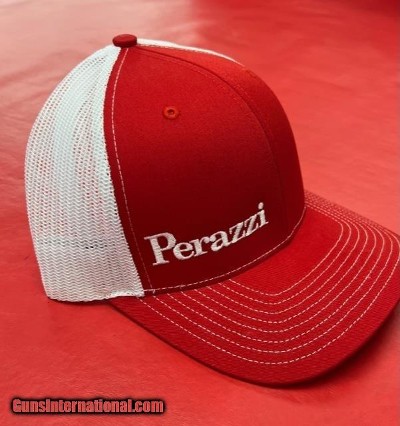 PERAZZI RED AND WHITE HAT