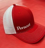 PERAZZI RED AND WHITE HAT