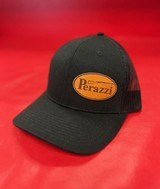 PERAZZI BLACK HAT WITH LEATHER PATCH