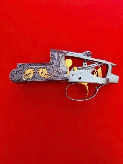PERAZZI MX8 SCO GOLD RECEIVER, TRIGGER & FOREND IRON - PREOWNED - Image 8 of 8