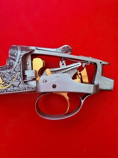 PERAZZI MX8 SCO GOLD RECEIVER, TRIGGER & FOREND IRON - PREOWNED - Image 5 of 8