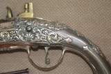 Metal flintlock pistol, Unknown manufacturer looks to be Eastern European - 13 of 15