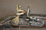 Metal flintlock pistol, Unknown manufacturer looks to be Eastern European - 7 of 15