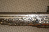 Metal flintlock pistol, Unknown manufacturer looks to be Eastern European - 15 of 15