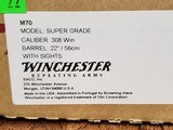 Winchester Model 70 Super Grade 308 Win - 13 of 14