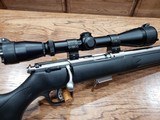Savage 93R17 17 HMR Rifle Stainless w/ Varmint Barrel & Leupold VX-1 - 3 of 11