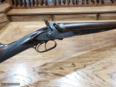 JP Clabrough & Bros 12 Gauge SxS Side Lever Hammer Shotgun