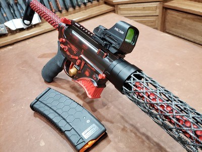 Spikes Tactical Hellbreaker AR15 5.56 NATO Left Hand w/ Holosun Optic - Image 7 of 14