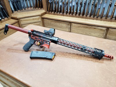 Spikes Tactical Hellbreaker AR15 5.56 NATO Left Hand w/ Holosun Optic - Image 1 of 14