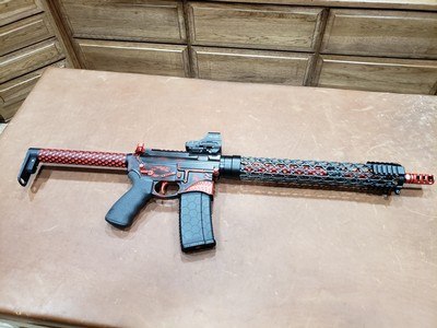 Spikes Tactical Hellbreaker AR15 5.56 NATO Left Hand w/ Holosun Optic - Image 4 of 14