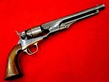 Colt 1860 Army Mfg.1863 Crisp, 100% Original Finish Barrel Protected Areas 40-60% Remaining, Original Buff Feathering, Mint Grips, Case Color, See Pix - 1 of 15