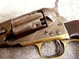 Colt 1860 Army Fluted Cylinder, All Matching, Mfg.1861 Clean Sharp Metal, Mint Grips, Mechanically As New - 4 of 14