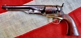 Colt 1860 Army .44 Manufactured Mid-1863-LOTS OF ORIGINAL BLUE Cylinder Scene 95%+, Mechanically Pefect, Cartouches - 2 of 15