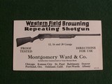 Western Field (Ward's) shotgun hang tag/manual - 3 of 3