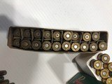 48 rounds vintage full Remington box 303 savage and 28 misc rounds & brass - 2 of 3