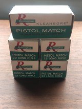 5 vintage boxes Remington Pistol Match 22LR ammo 250 rounds - 1 of 2