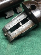 SH Harrington sxs 12 gauge Belgium Damascus double hammer - 3 of 14